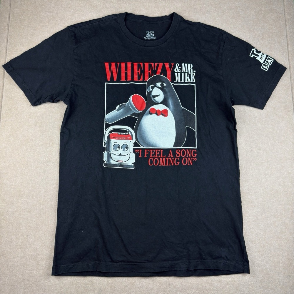 Toy Story Shirt L Black Wheezy Mr. Mike I Feel A Song Coming‎ On Disney Pixar